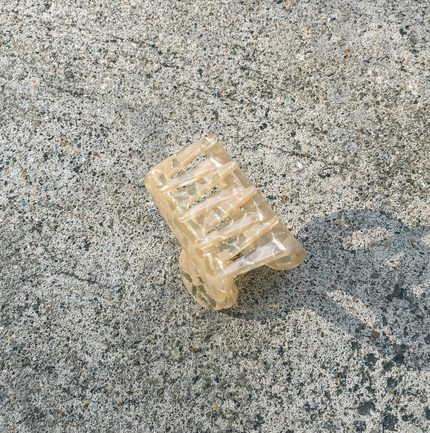 Creme Terrazzo Hair Claw by Veronique