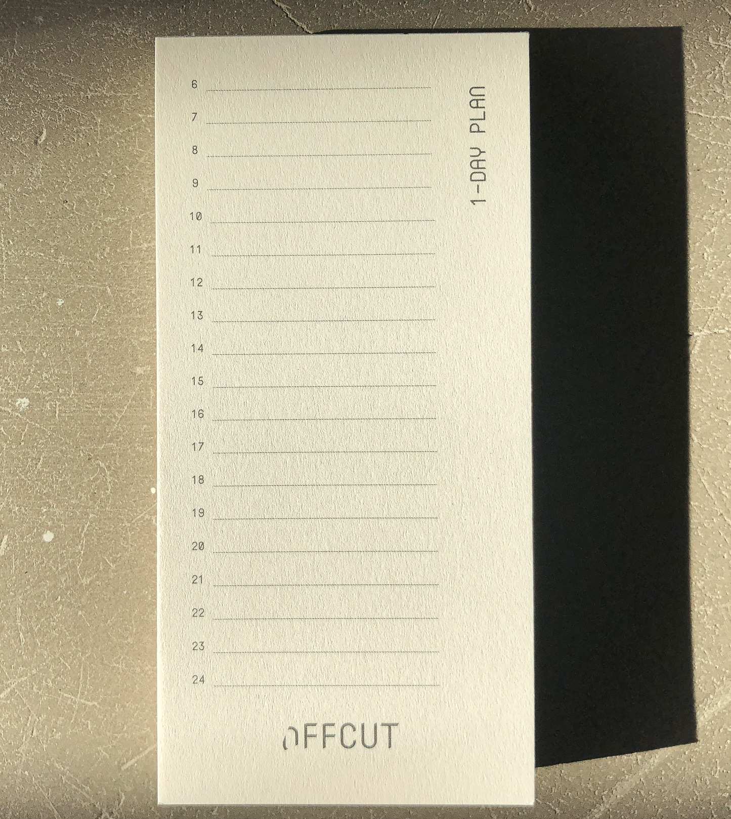 1 Day Plan Notepad by OFFCUT