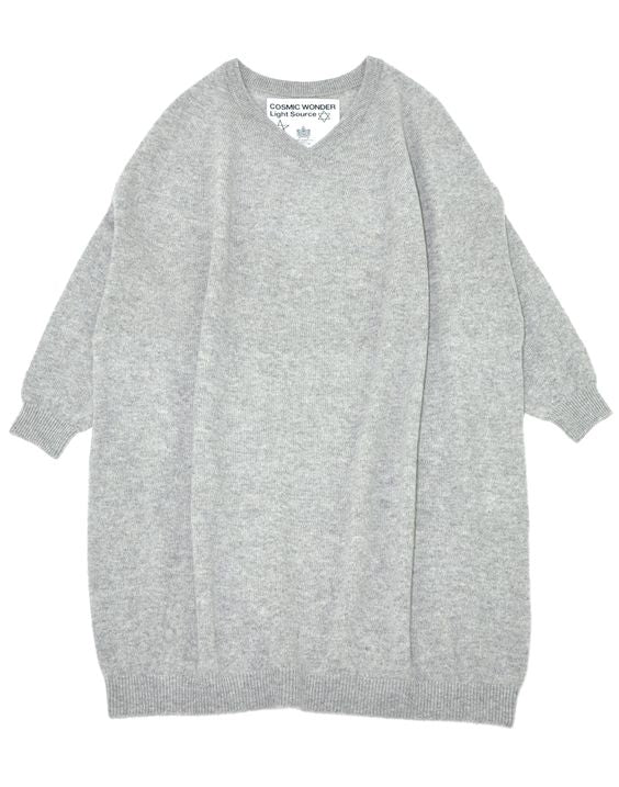 Cashmere Knit V-Necked Sphere Dress by Cosmic Wonder