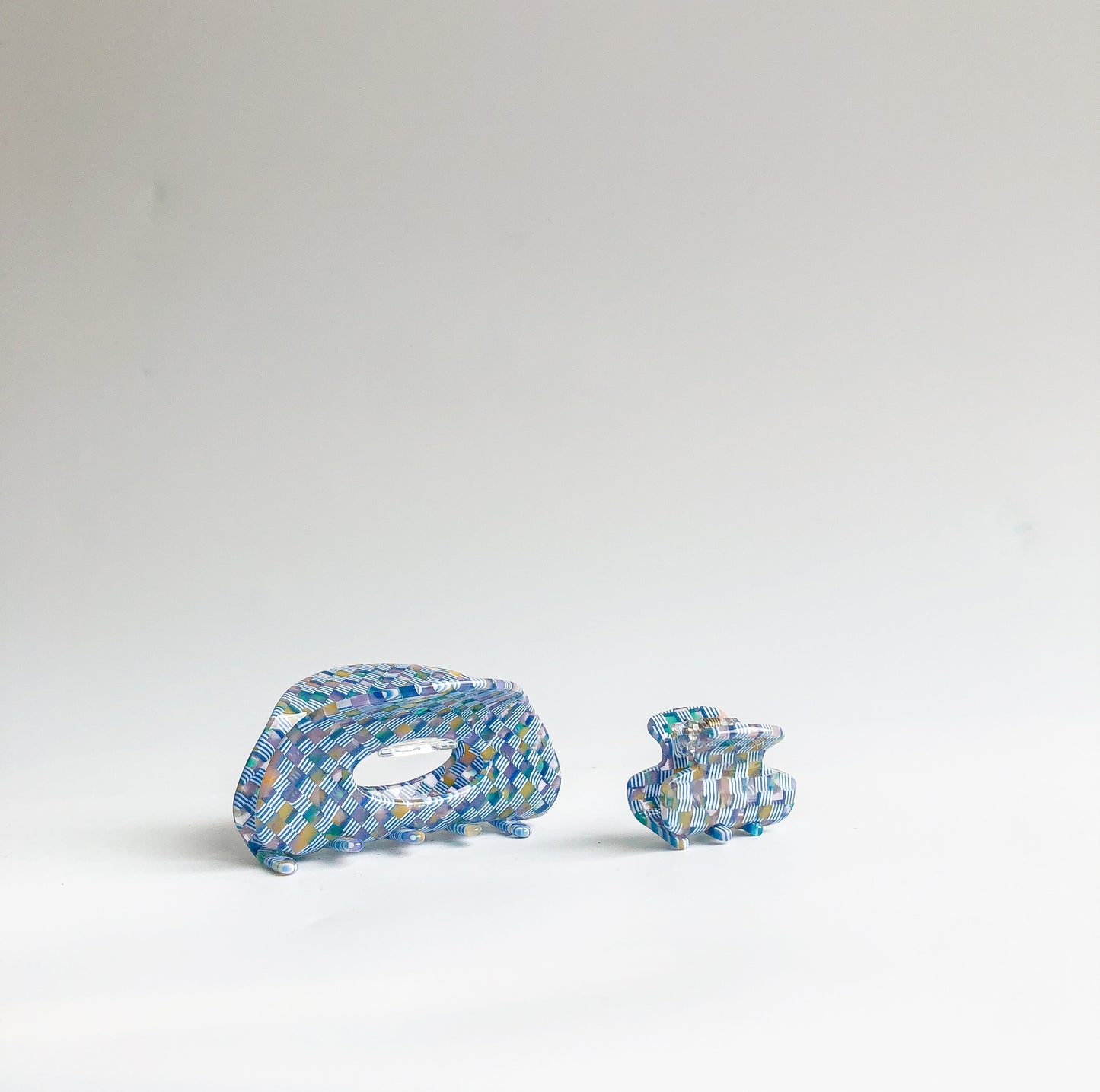 Azul Checkered Hair Claw by Veronique