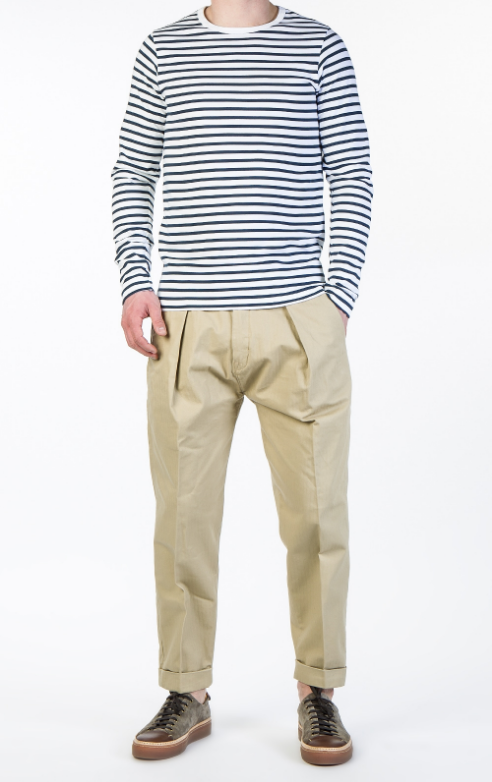 2M12 Crew Neck - Ink White by MERZ B SCHWANEN