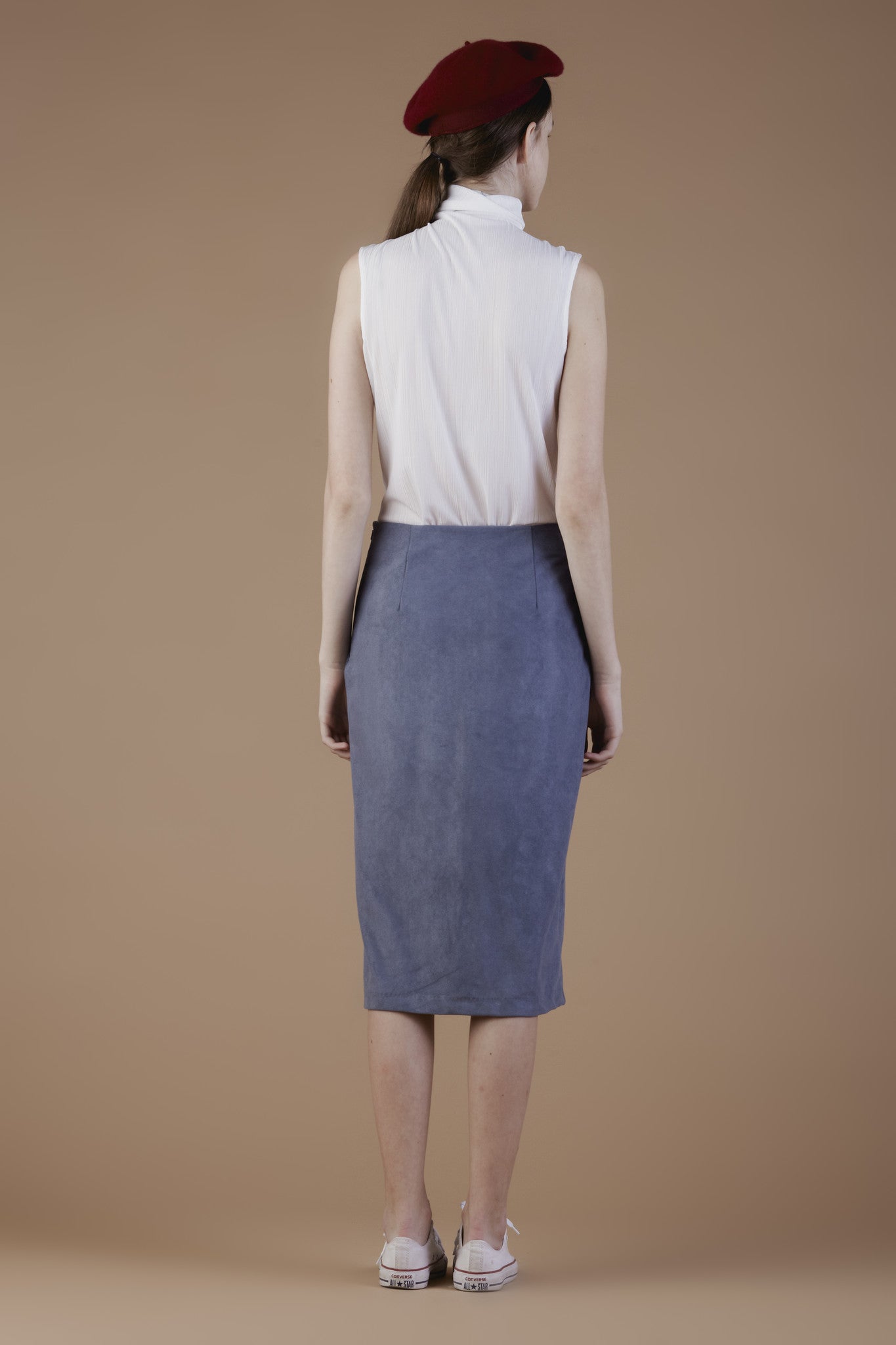 Faux-suede Side Slit skirt #11C - Emporium of the Modern Man
- 3
