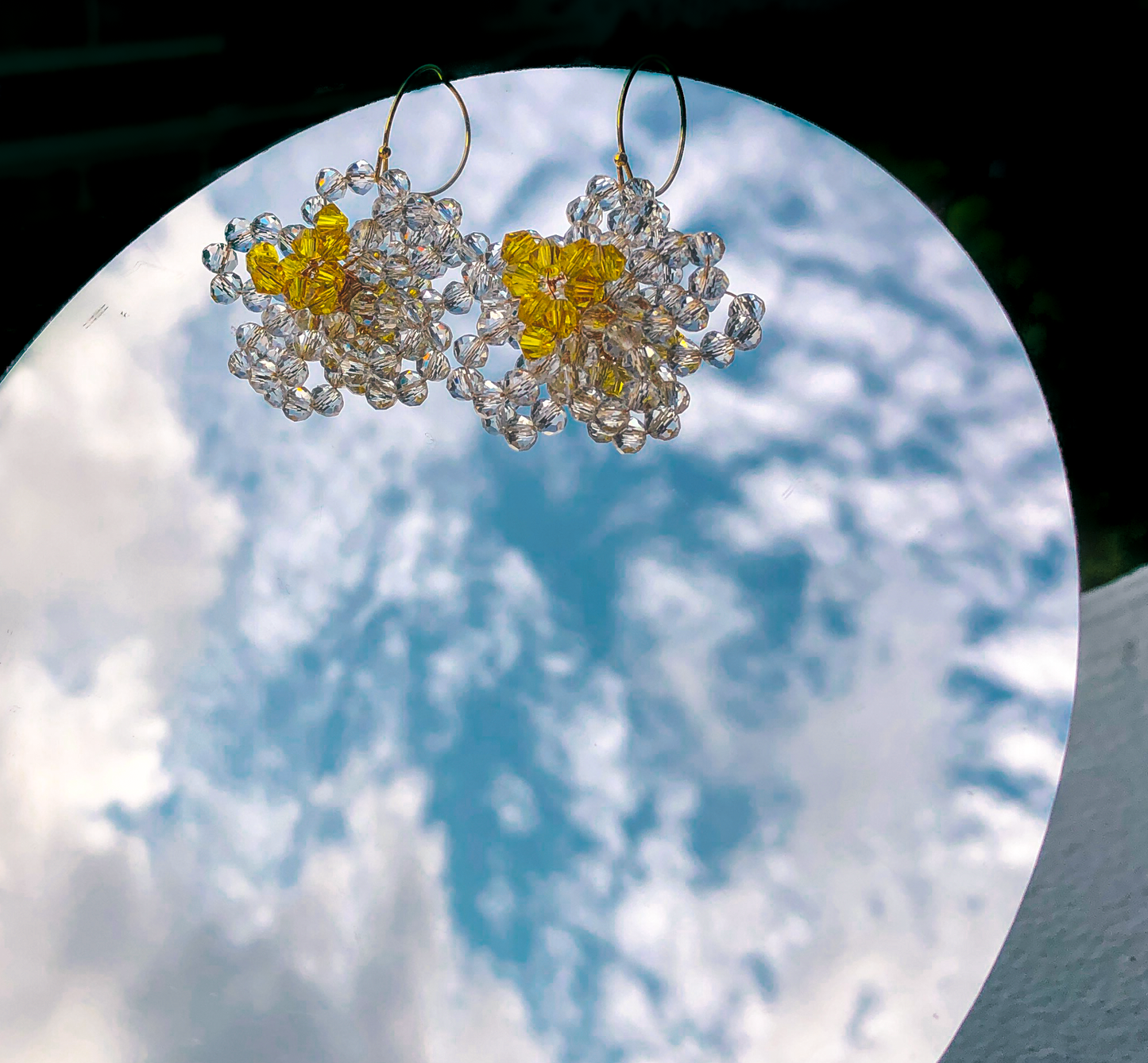 Aubree Beaded Flower Earrings by Veronique