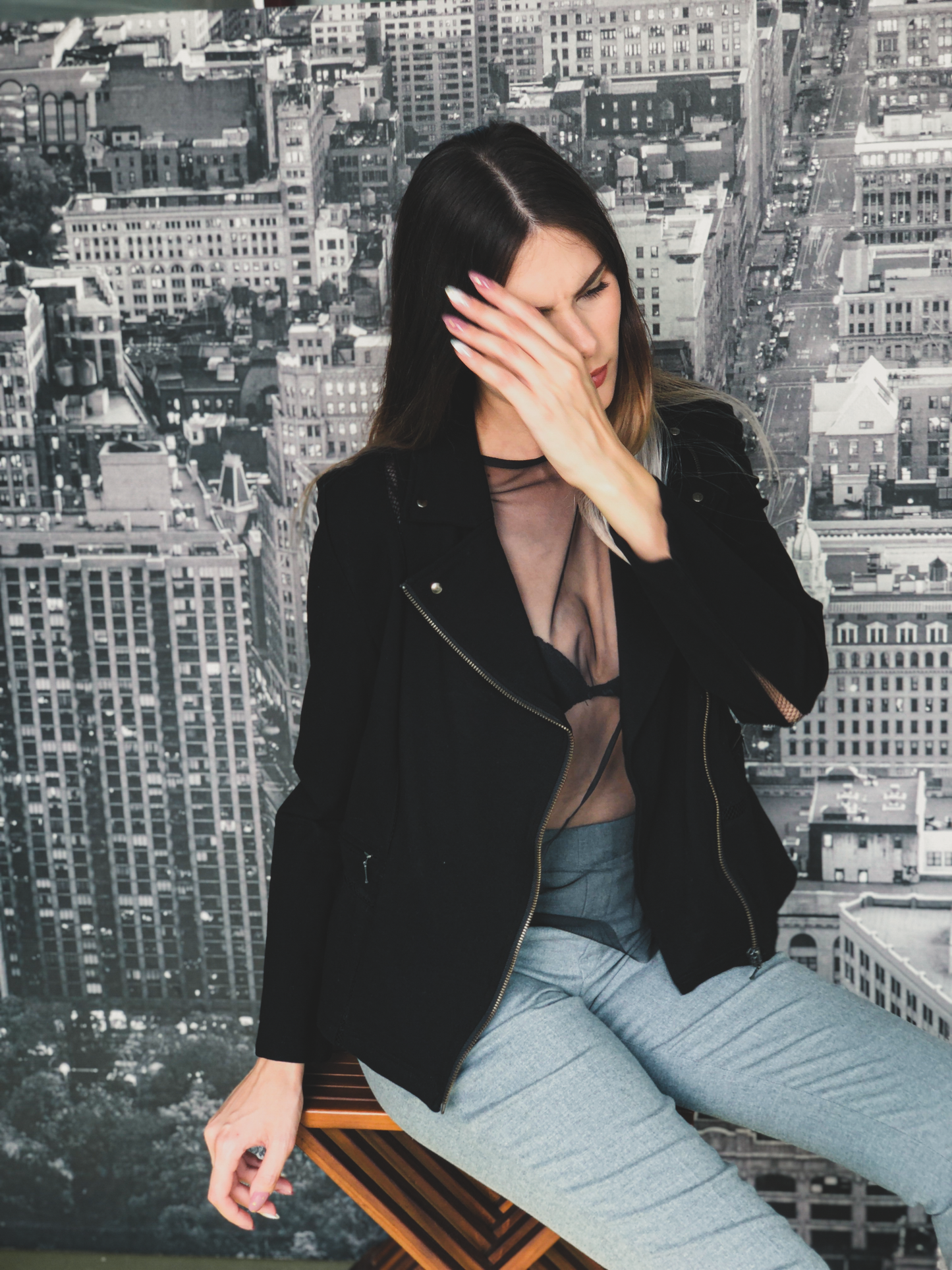 Classic Moto Jacket in Black by Ultramarine Studio