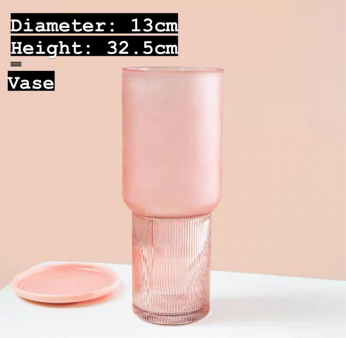 Akira Rosé Ripple Vase by PROSE Botanical