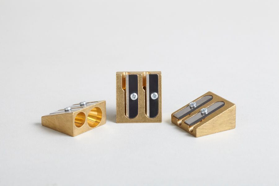 WEDGE BRASS DOUBLE SHARPENER - Emporium of the Modern Man
- 2