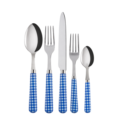 Blue Gingham Cutlery Set by PROSE Tabletop