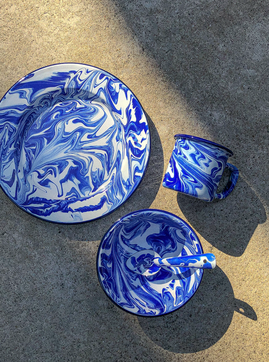 Ultramarine Marbled Enamel Series PREORDER by PROSE Tabletop