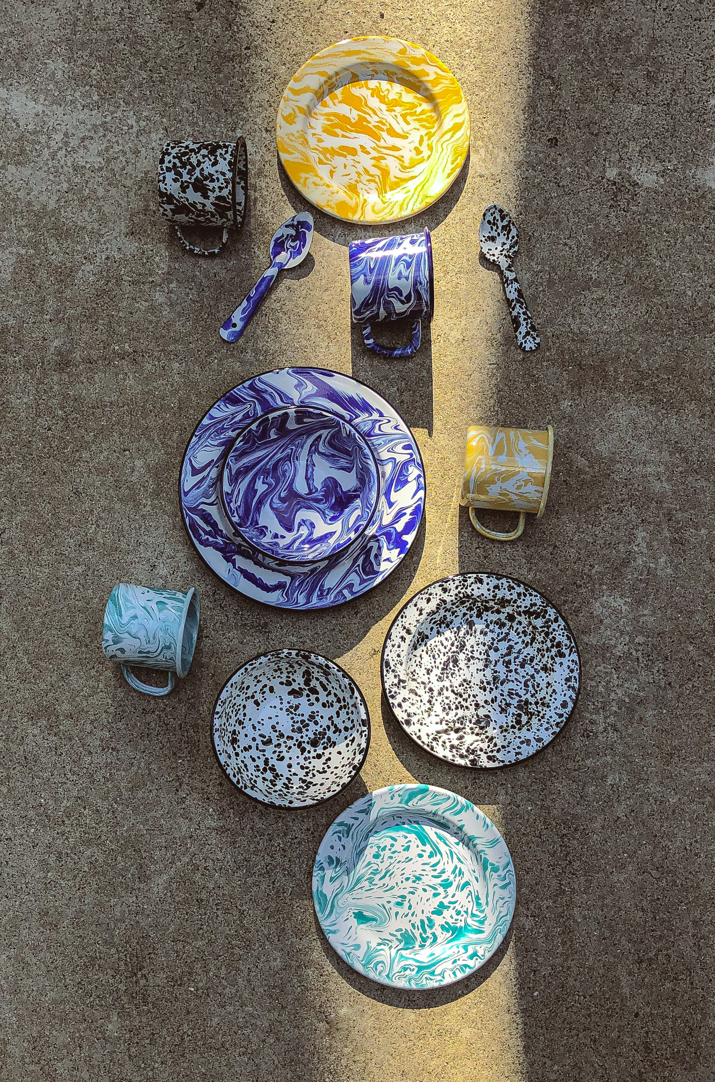 Ultramarine Marbled Enamel Series PREORDER by PROSE Tabletop