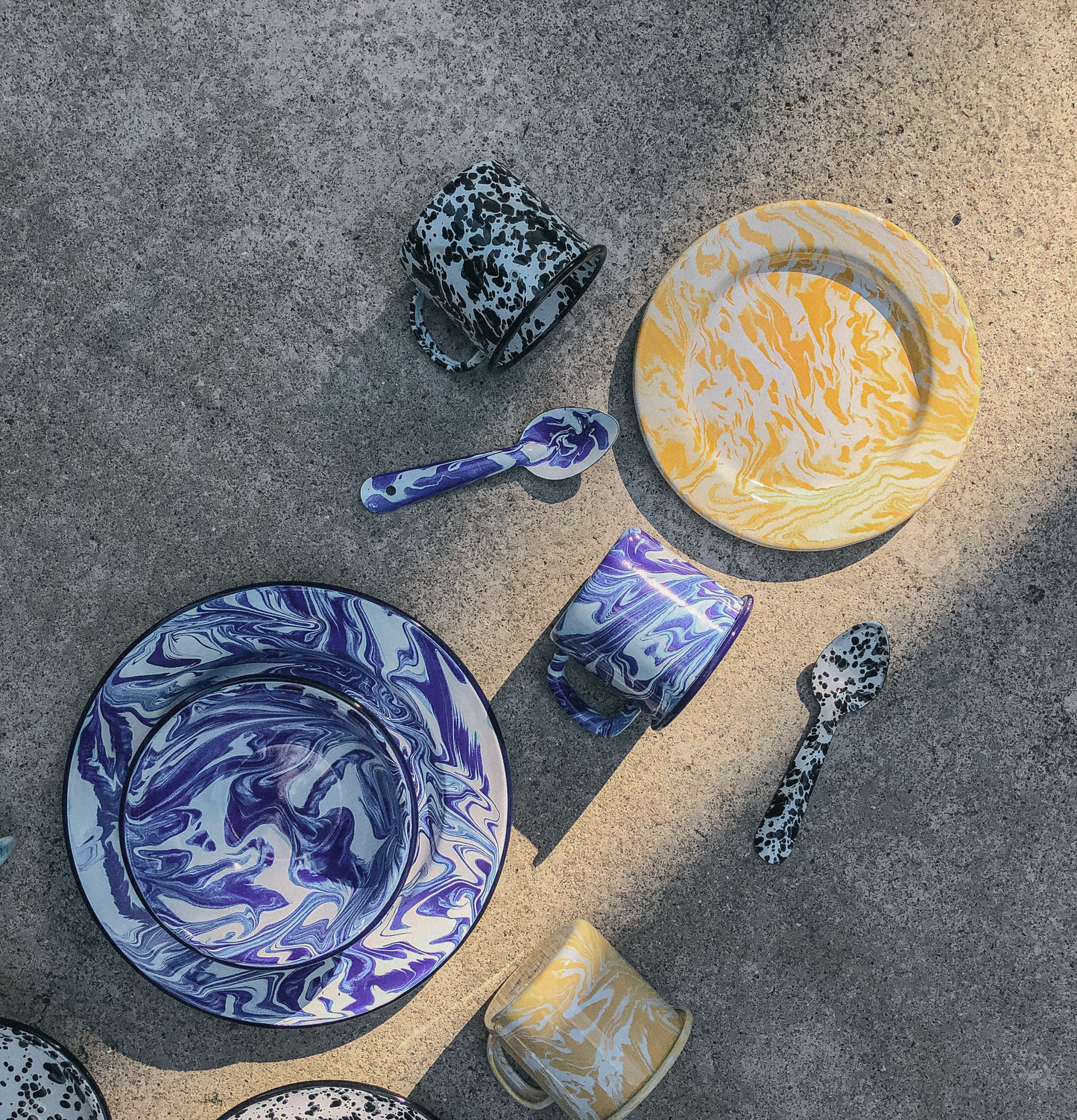 Ultramarine Marbled Enamel Series PREORDER by PROSE Tabletop