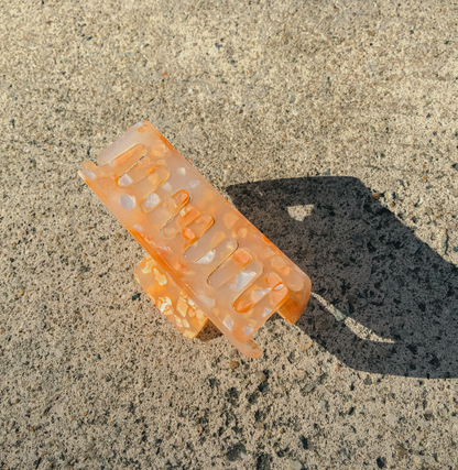 Orange Terrazzo Hair Claw by Veronique