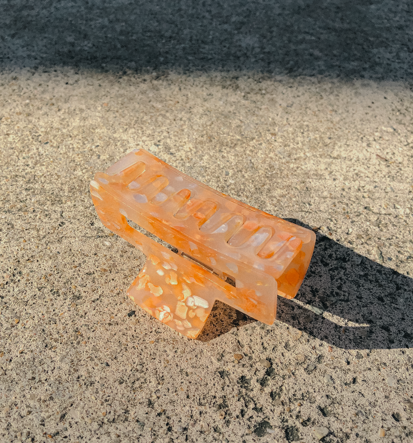 Orange Terrazzo Hair Claw by Veronique