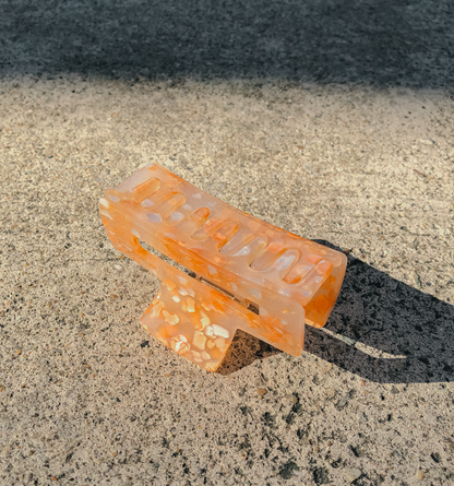 Orange Terrazzo Hair Claw by Veronique