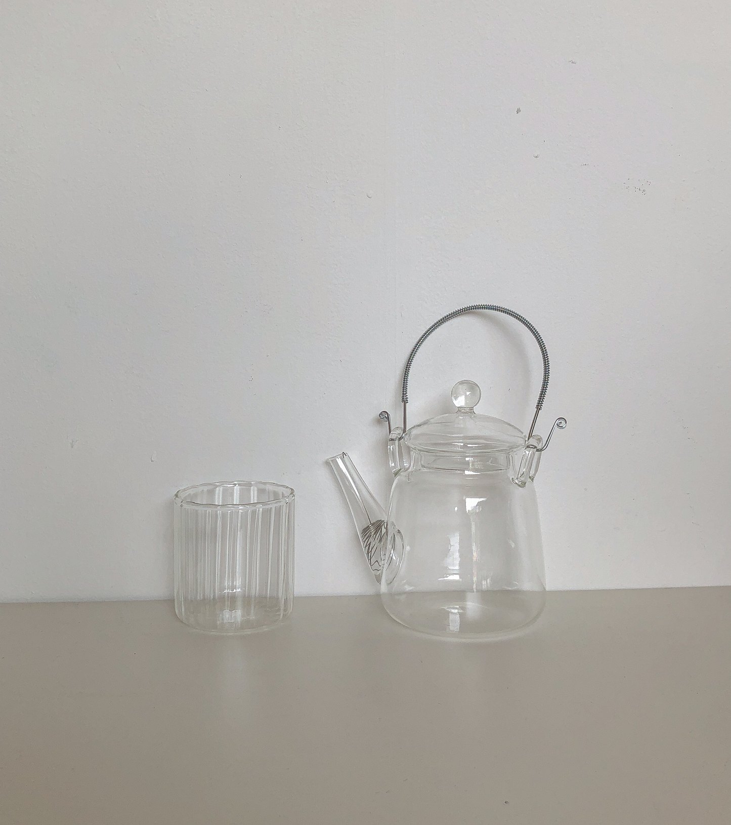 Wire Handle Glass Teapot by PROSE Tabletop