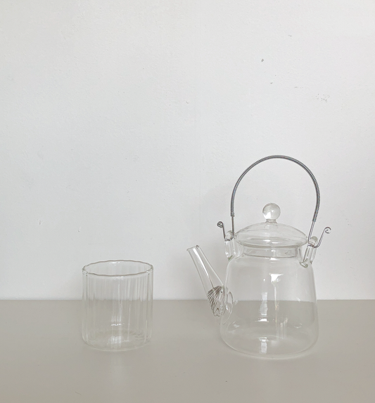 Wire Handle Glass Teapot by PROSE Tabletop