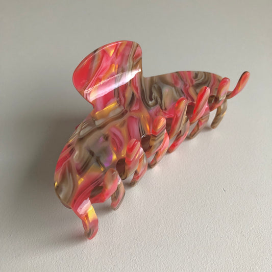 Vaporwave Hair Claw in Crimson by Veronique