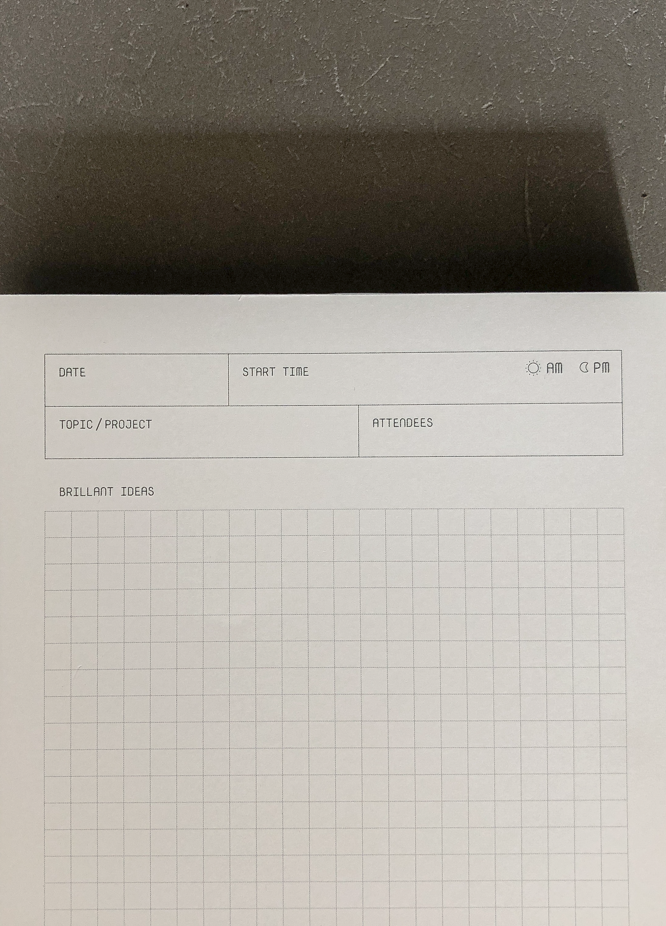 Meeting Agenda Notepad by OFFCUT