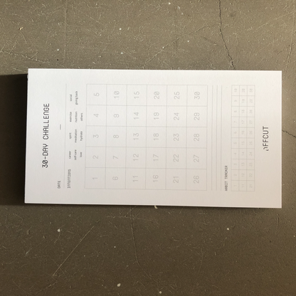 30 Day Challenge Notepad by OFFCUT