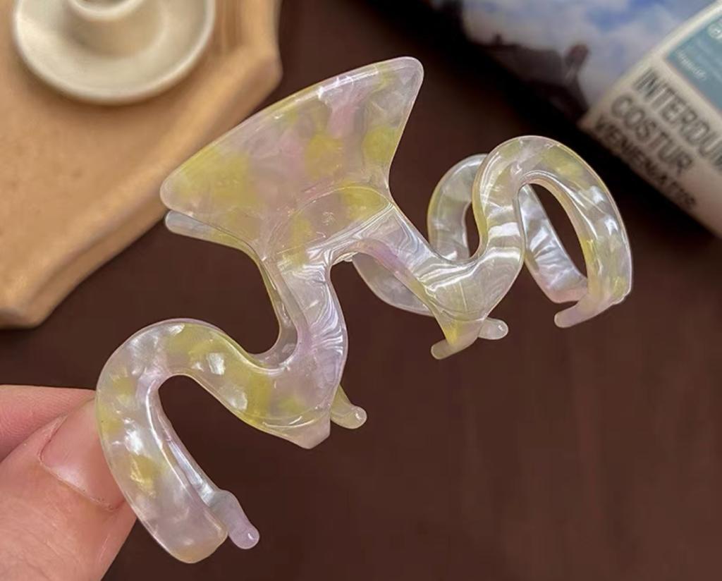 Amethyst Squiggle Hair Claw by Veronique