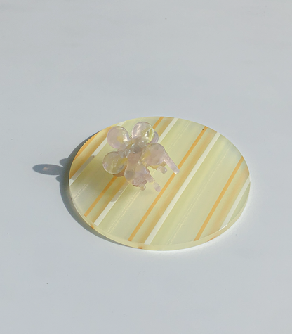 80s Acrylic Coasters in Lemon (8CM)  by PROSE Tabletop