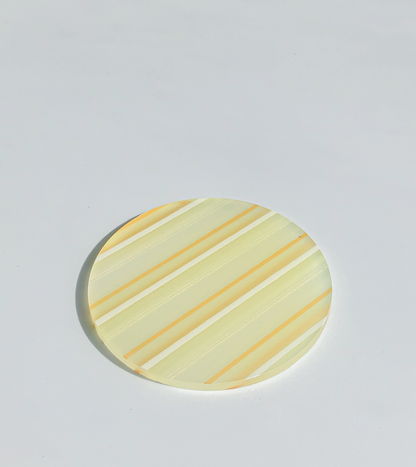 80s Acrylic Coasters in Lemon (8CM)  by PROSE Tabletop