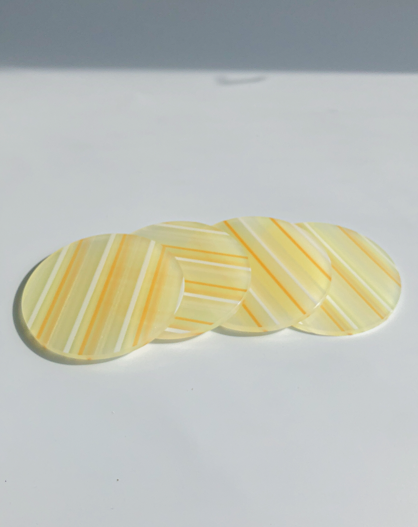 80s Acrylic Coasters in Lemon (8CM)  by PROSE Tabletop