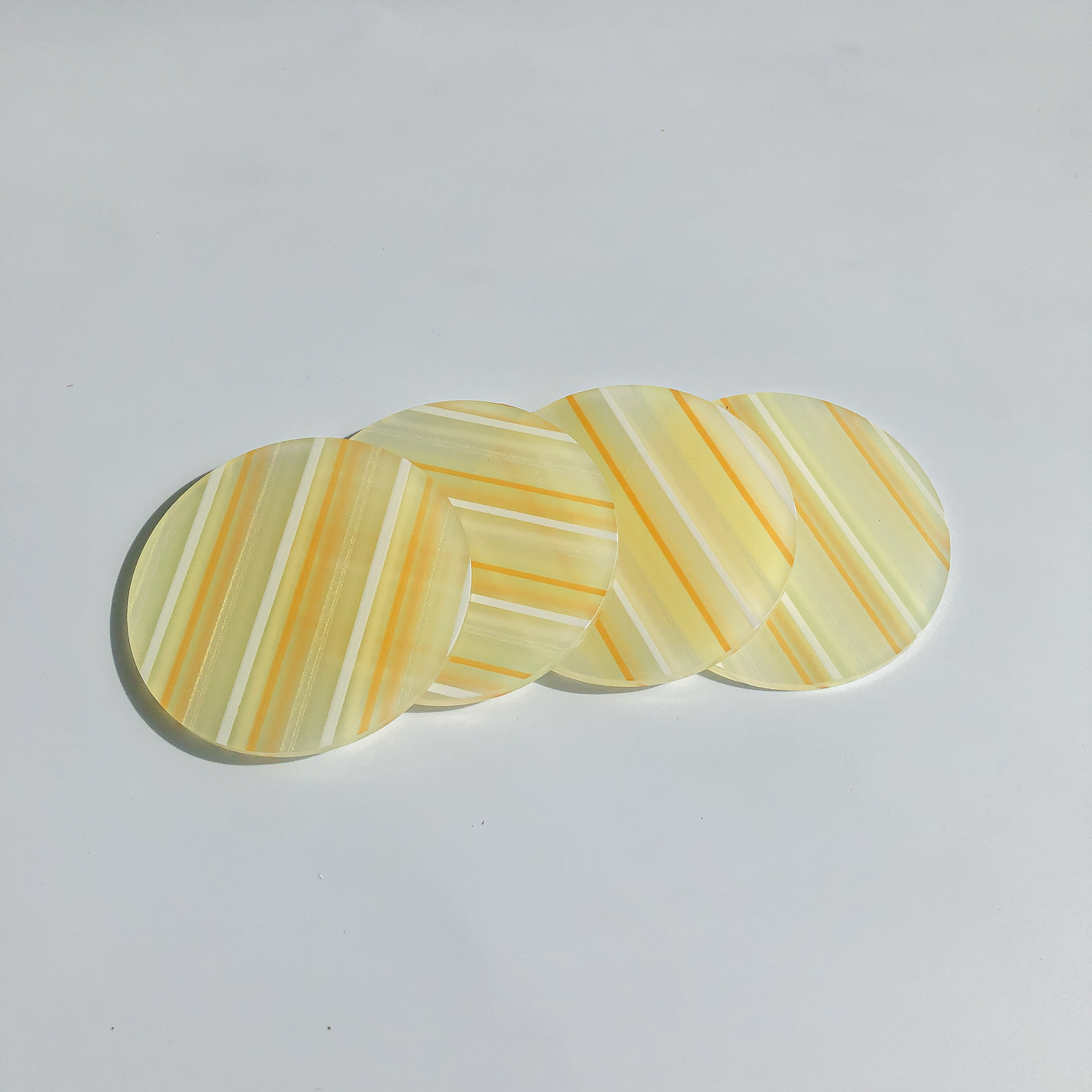 80s Acrylic Coasters in Lemon (8CM)  by PROSE Tabletop