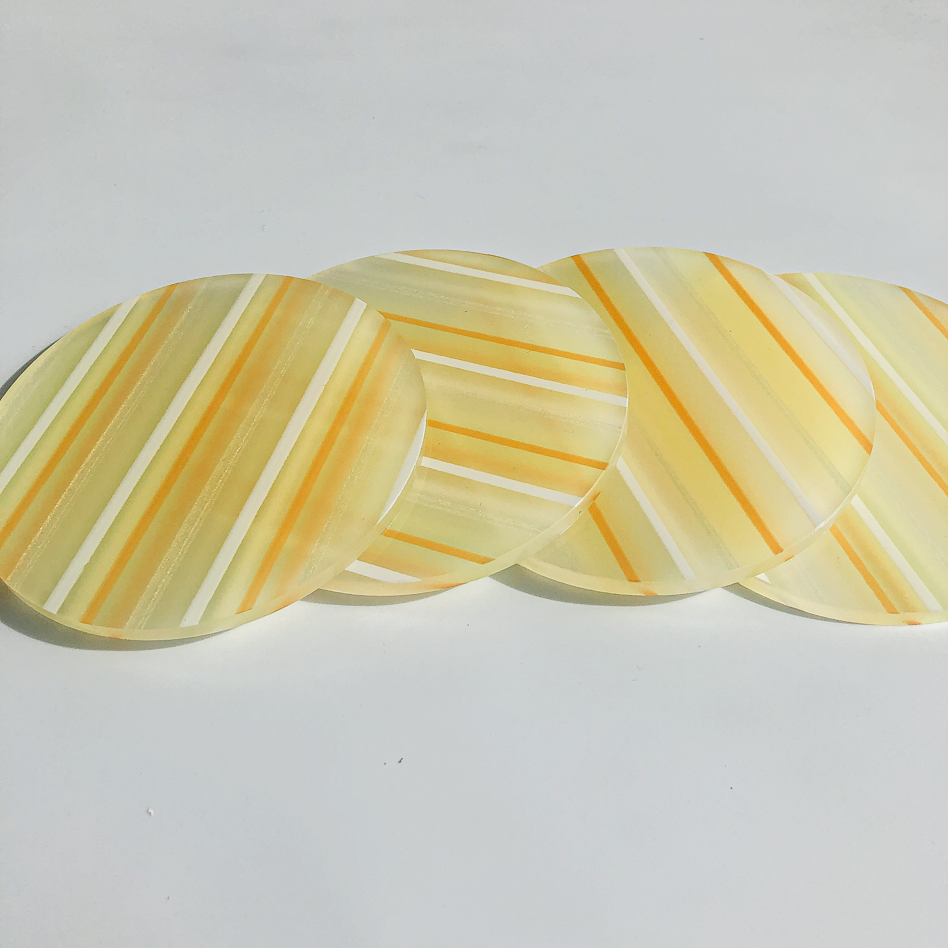80s Acrylic Coasters in Lemon (8CM)  by PROSE Tabletop