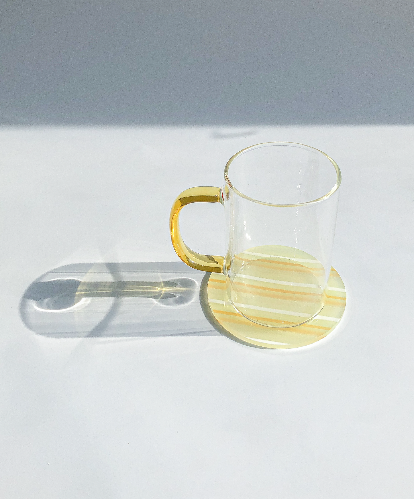 80s Acrylic Coasters in Lemon (8CM)  by PROSE Tabletop