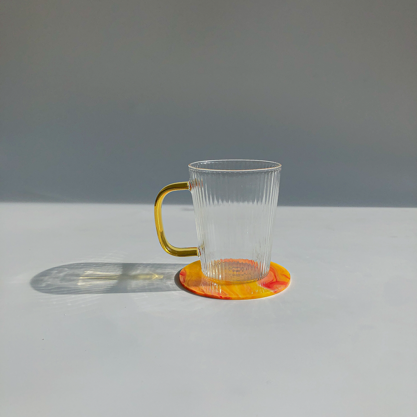 80s Acrylic Coasters in Marigold  (8CM)  by PROSE Tabletop