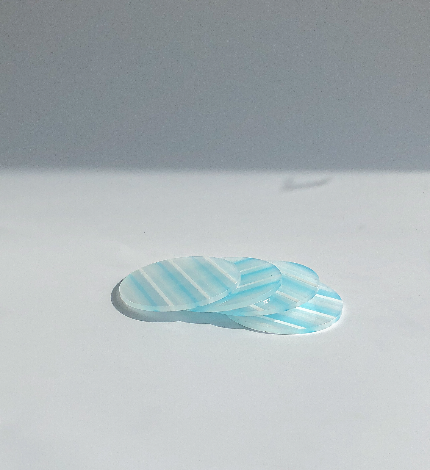 80s Acrylic Coasters in Cyan  (8CM)  by PROSE Tabletop