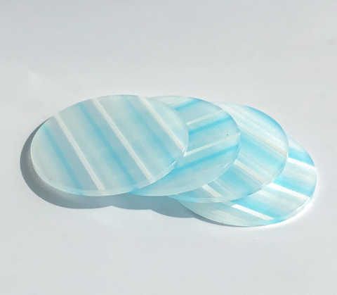 80s Acrylic Coasters in Cyan  (8CM)  by PROSE Tabletop