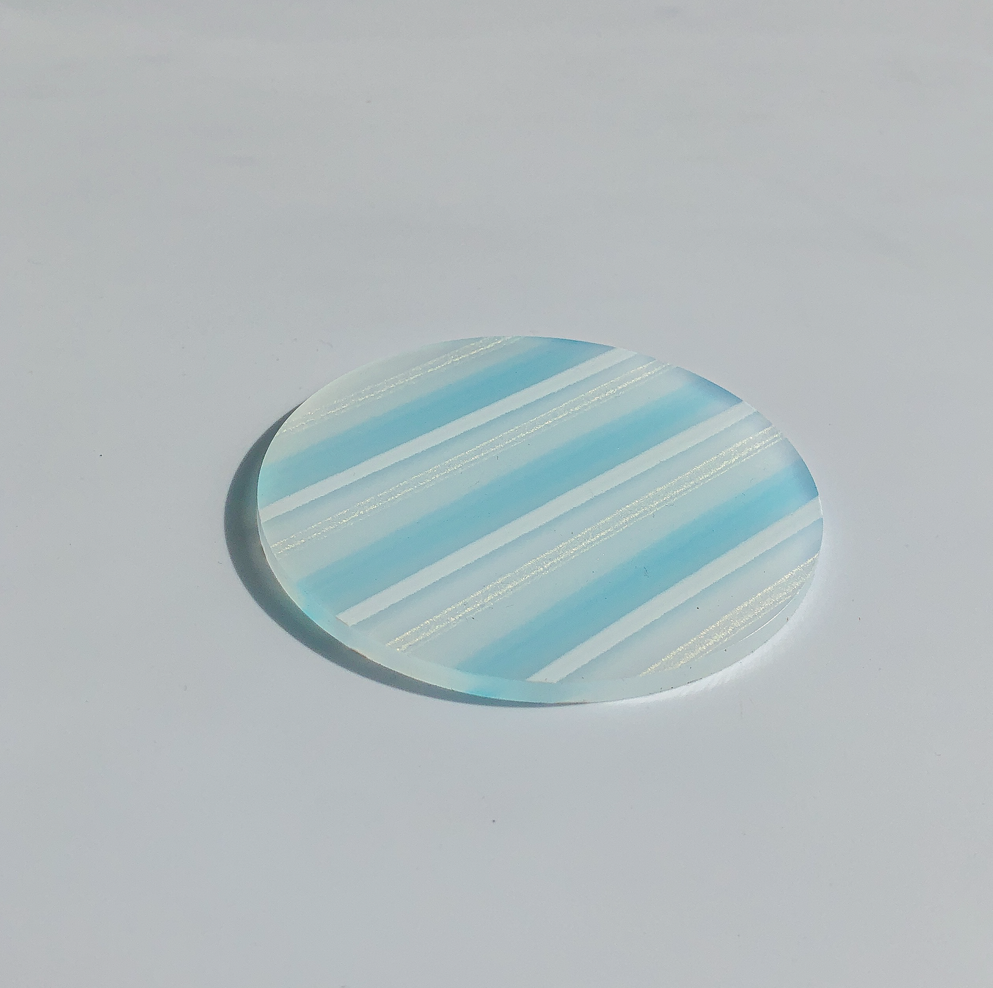 80s Acrylic Coasters in Cyan  (8CM)  by PROSE Tabletop