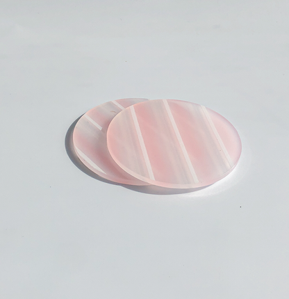 80s Acrylic Coasters in Poppy  (8CM)  by PROSE Tabletop