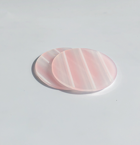 80s Acrylic Coasters in Poppy  (8CM)  by PROSE Tabletop