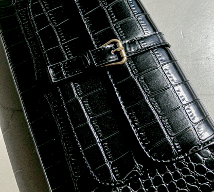 Embossed Flap Baguette Bag by Veronique