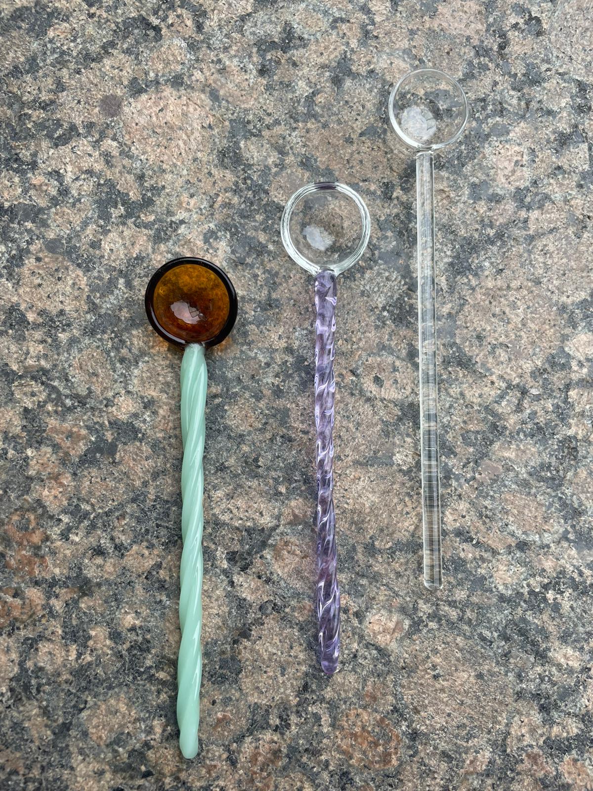 Handmade Candy Glass Spoons by PROSE Tabletop