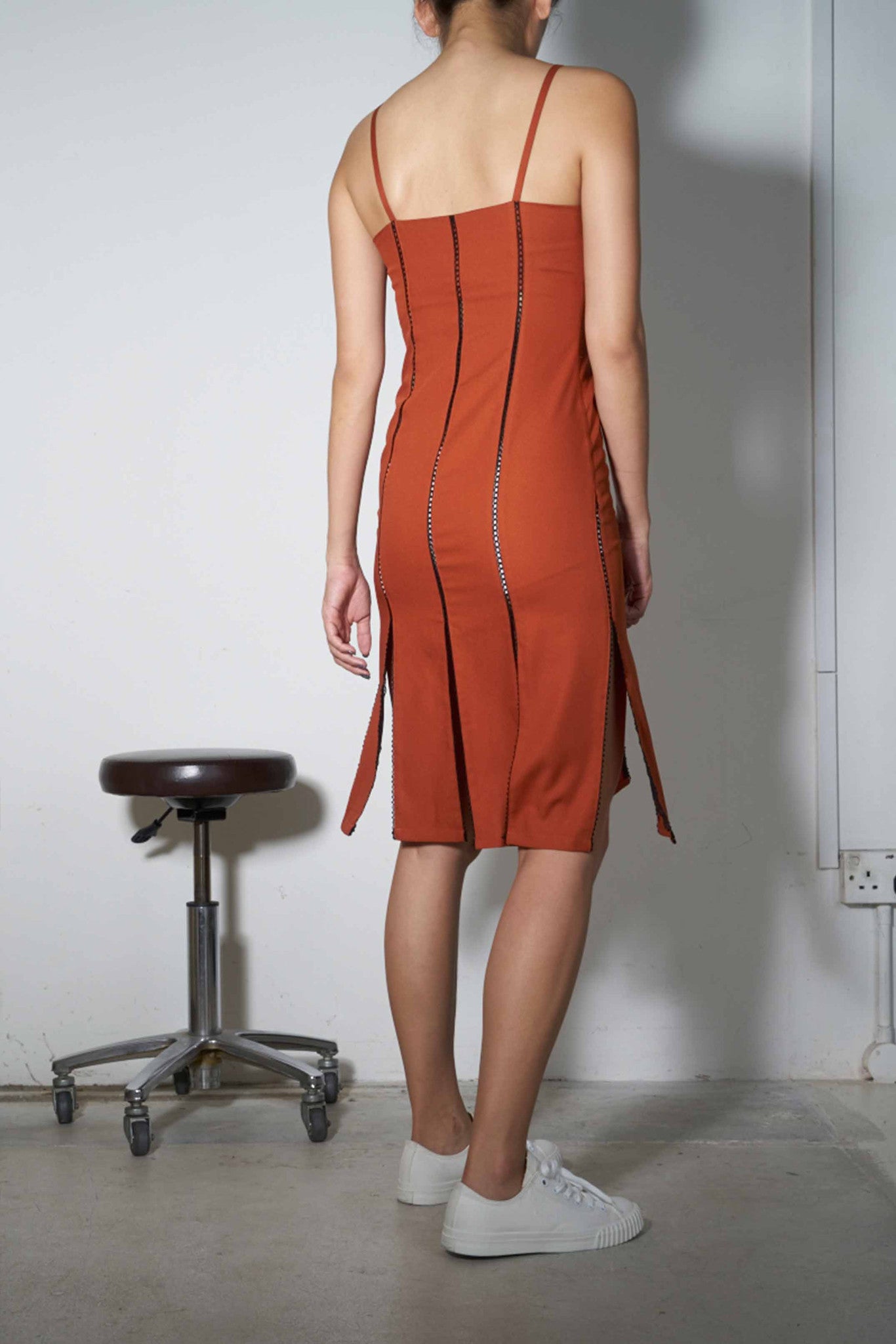 Peekapoo Peneled Slip Dress #67 - Terra Cotta