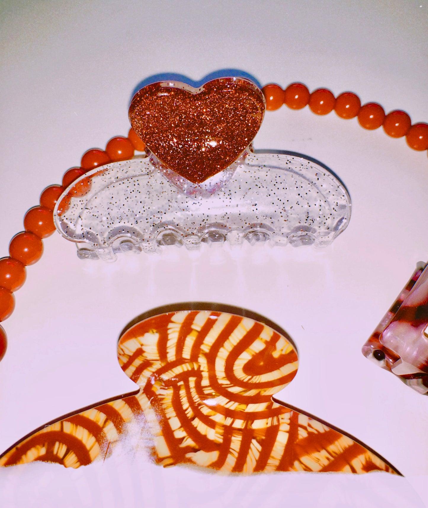 Valentine Glitter Hair Claw by Veronique