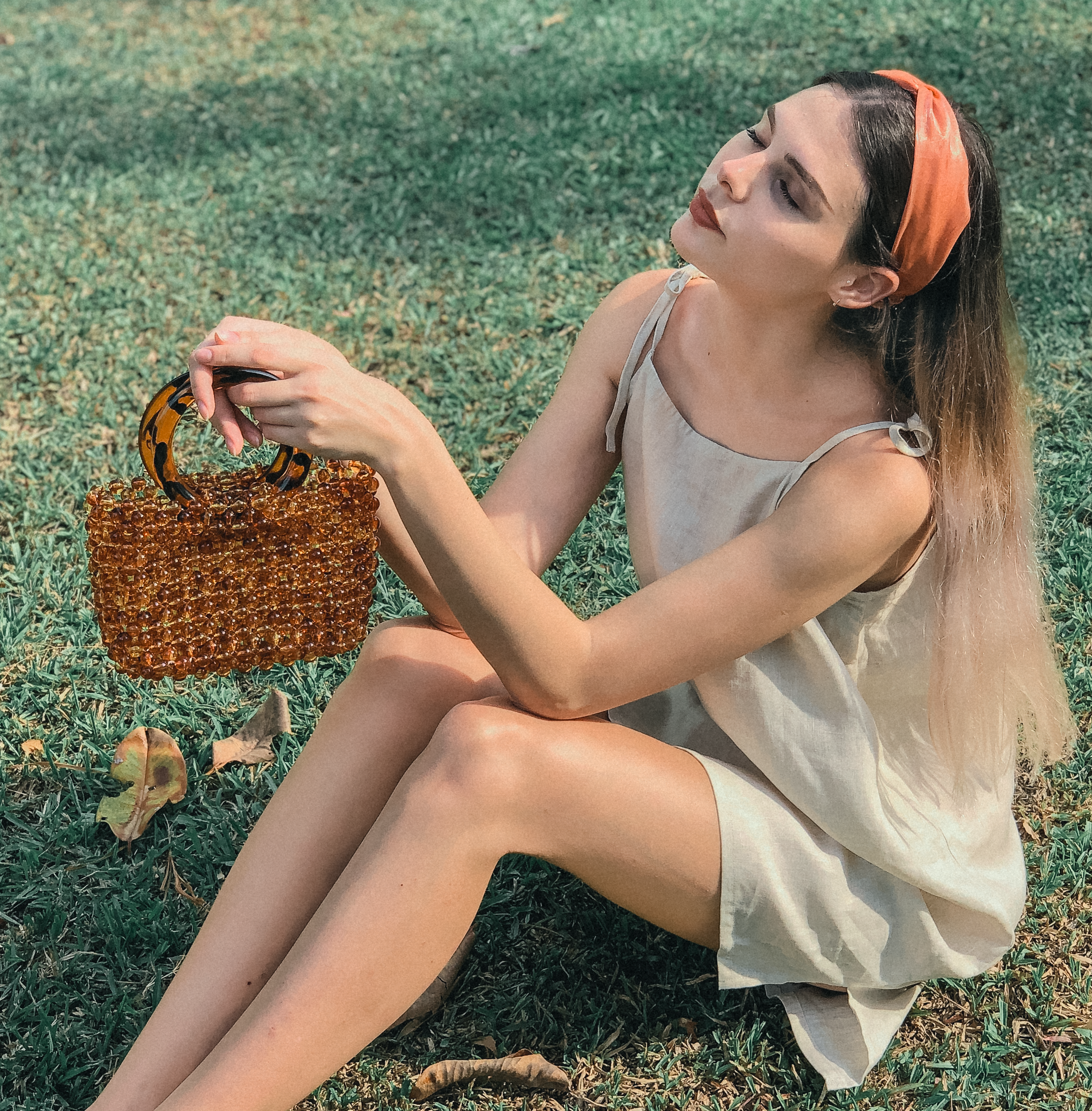 The Amber Beaded Bag by Veronique