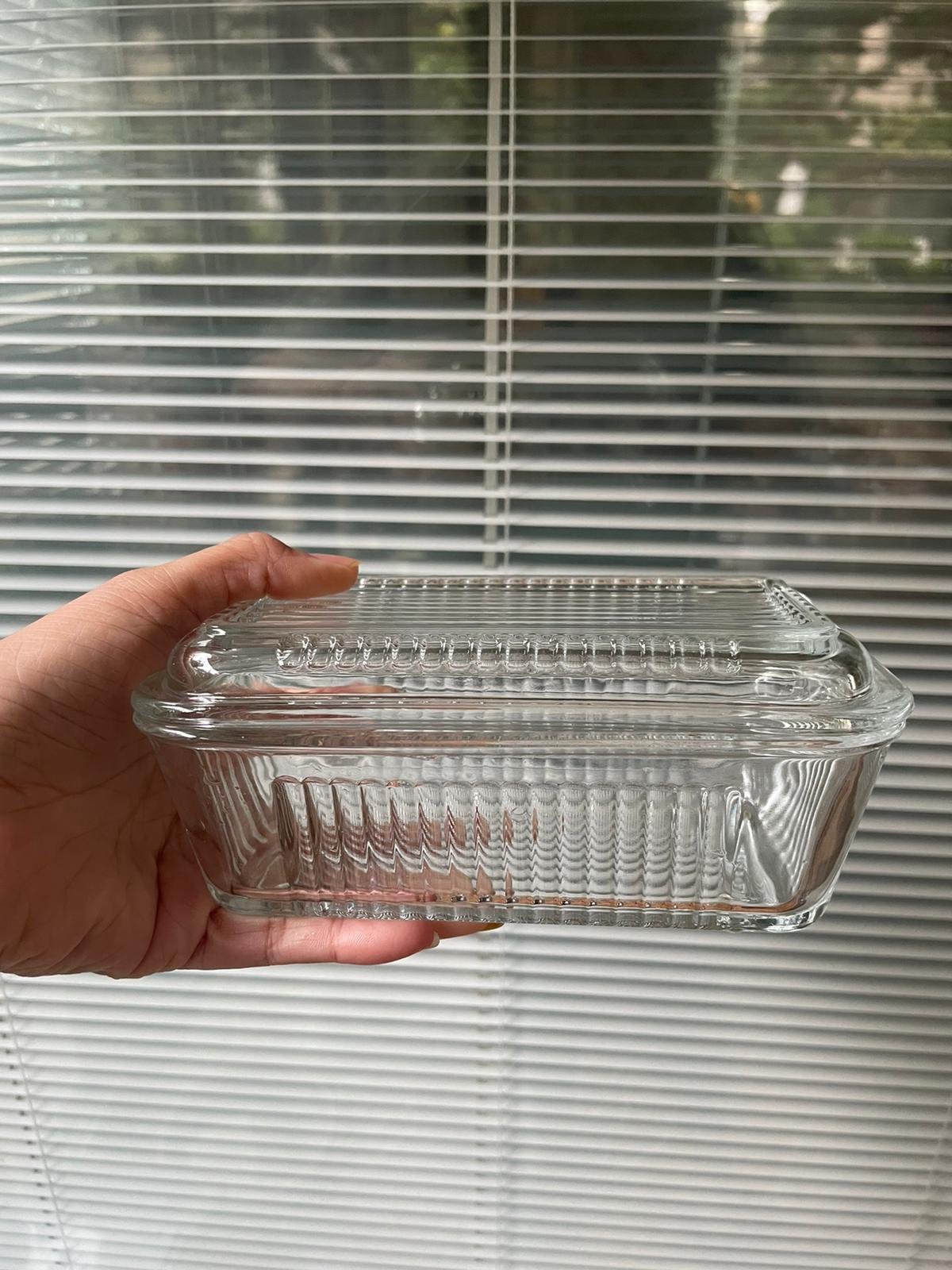 Ripple Glass Butter Dish by PROSE Tabletop