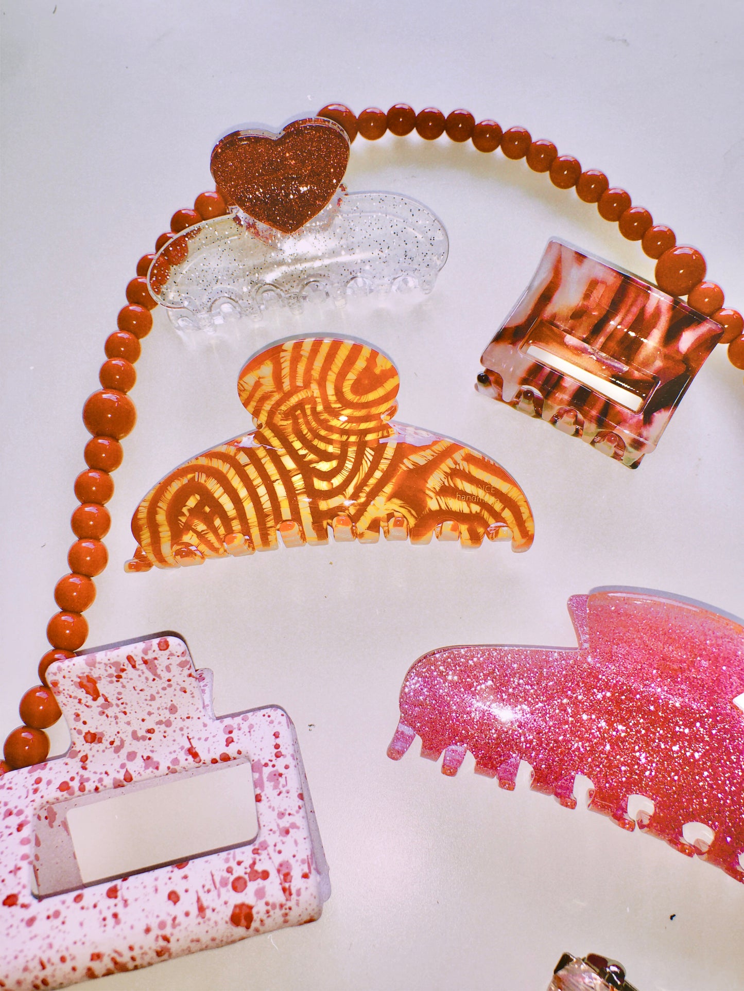 Valentine Glitter Hair Claw by Veronique