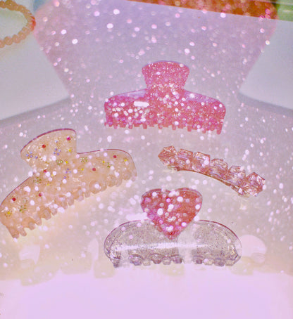 Valentine Glitter Hair Claw by Veronique