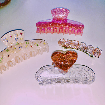Valentine Glitter Hair Claw by Veronique