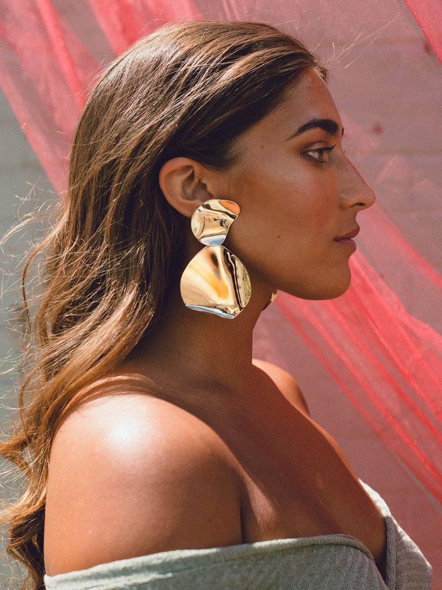 Drape Earrings - Bronze