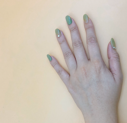 Jadeite Press On Nails (Custom) by Veronique