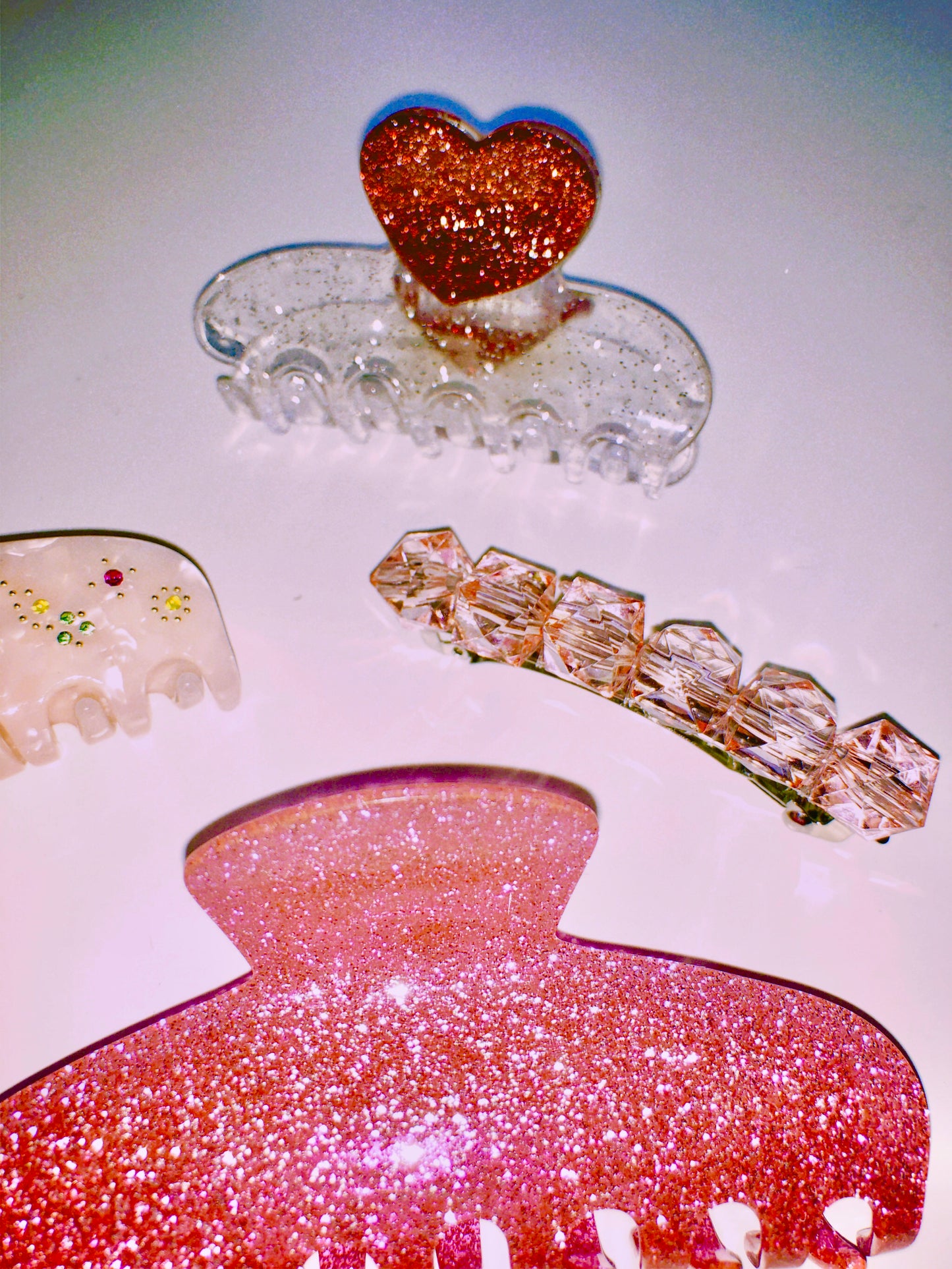 Valentine Glitter Hair Claw by Veronique