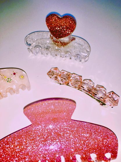 Valentine Glitter Hair Claw by Veronique