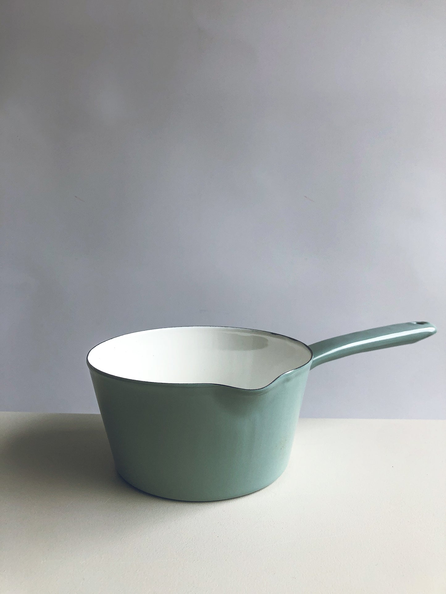 Mint Enamel Milk Pan by Garden Trading