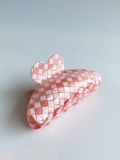 Strawberry Checkered Hair Claw by Veronique